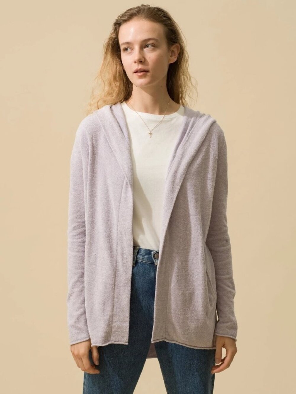 Barefoot Dreams Hooded Cardigan Relaxed Open Sweater Cozychic Ultralite Large